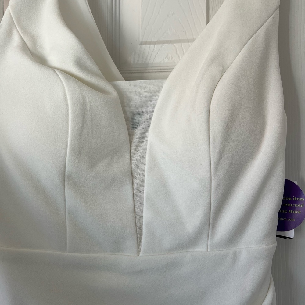 Long white evening gown